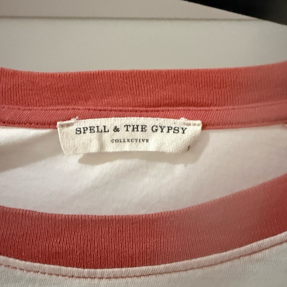 Spell sample Red and White Raglan Tee - Picture 2 of 4